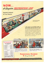 Load image into Gallery viewer, Pennsylvania Railway Vintage Ad - (A Complete Recreation Car) # 220 - 1960's