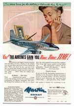 Load image into Gallery viewer, Martin Aircraft Vintage Ad - (The Airlines Gain You Time) # 229 - 1960's