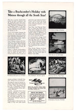 Load image into Gallery viewer, Matson Cruise Line Vintage Ad - (Take a Beachcomber's Holiday with Matson through all the South Seas) # 273 - 1960's
