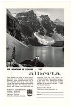 Load image into Gallery viewer, Alberta, Canada Vacation Vintage Ad - (Mountains of Pleasure) # 303 - 1960's