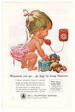 Load image into Gallery viewer, Bell Telephone System - Vintage Ad (Long Distance) - # 315 - 1962