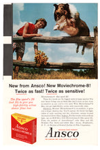Load image into Gallery viewer, Ansco Moviechrome 8 Film - Vintage Ad (Twice as Fast! Twice as Sensitive!) - # 317 - 1960's