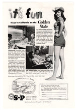 Load image into Gallery viewer, Southern Pacific Railway Vintage Ad - (Train to California) # 330 - 1960's