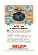 Load image into Gallery viewer, Lykes Bros Steamship Lines Vintage Ad - (Cruising the World) # 337 - 1960's