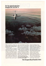 Load image into Gallery viewer, Douglas DC-8 or DC-9 Jet Vintage Ad - (Fly the Quick and Quiet Jets) # 360 - 1960's