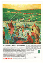 Load image into Gallery viewer, Quebec, Canada Vacation Vintage Ad - (Pleasure's Point de Depart) # 400 - 1960's