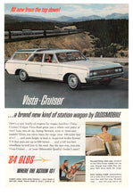 Load image into Gallery viewer, Oldsmobile 1964 Vista-Cruiser - Vintage Ad - (Station Wagon) # 410 - General Motors Company 1964