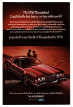Load image into Gallery viewer, Thunderbird 1976 - Vintage Ad - (Hard Top) # 416 - Ford Motor Company 1976
