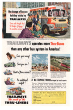 Load image into Gallery viewer, Trailways Coach & Bus Vintage Ad - (Thru-Liners 77 All-Expense Tours) # 441 - 1960's