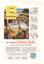 Load image into Gallery viewer, California Zephyr - Western Pacific Railway Vintage Ad - (The Rio Grand) # 497 - 1960's