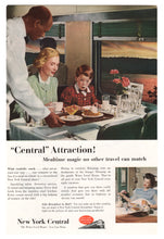 Load image into Gallery viewer, New York Central Railway Vintage Ad - (Central Attraction) # 500 - 1960's