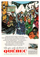 Load image into Gallery viewer, Quebec, Canada Vacation Vintage Ad - (Take Your Pick of Pleasure) # 516 - 1960's