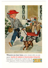 Load image into Gallery viewer, Bank of America Travelers Cheques - Vintage Ad (Loss Proof - Theft Proof) - # 529 B - 1960's