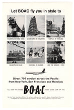 Load image into Gallery viewer, BOAC Air Flights Vintage Ad - (Direct 707 Service) # 575 - 1960's