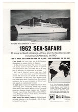 Load image into Gallery viewer, Delta Cruise Line Vintage Ad - (Sail Calm Southern Seas to Brazil and Argentina) # 582 - 1960's