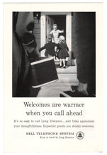 Load image into Gallery viewer, Bell Telephone System - Vintage Ad (Welcome) - # 588 - 1960's