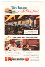 Load image into Gallery viewer, New York Central Railway Vintage Ad - (The New 20th Century Limited) # 604 - 1960's