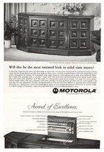 Load image into Gallery viewer, Motorola Solid State Stereo Vintage Ad - (Award of Excellence) # 613 - 1960's