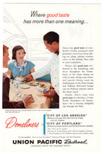 Load image into Gallery viewer, Union Pacific Railroad Vintage Ad - (Domeliners - Los Angeles & Portland) # 619 - 1960's