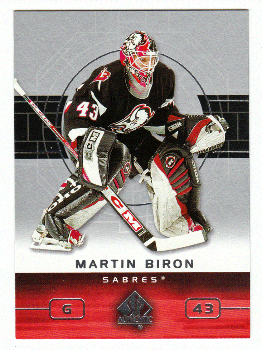 Martin Biron - Buffalo Sabres (NHL Hockey Card) 2002-03 Upper Deck SP Authentic # 9 Mint