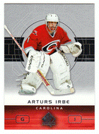 Arturs Irbe - Carolina Hurricanes (NHL Hockey Card) 2002-03 Upper Deck SP Authentic # 14 Mint