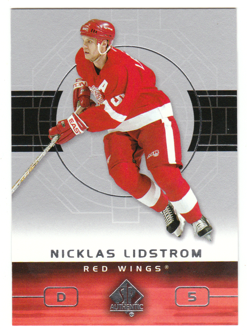 Nicklas Lidstrom - Detroit Red Wings (NHL Hockey Card) 2002-03 Upper Deck SP Authentic # 34 Mint