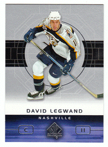 David Legwand - Nashville Predators (NHL Hockey Card) 2002-03 Upper Deck SP Authentic # 51 Mint