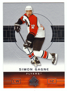 Simon Gagne - Philadelphia Flyers (NHL Hockey Card) 2002-03 Upper Deck SP Authentic # 67 Mint