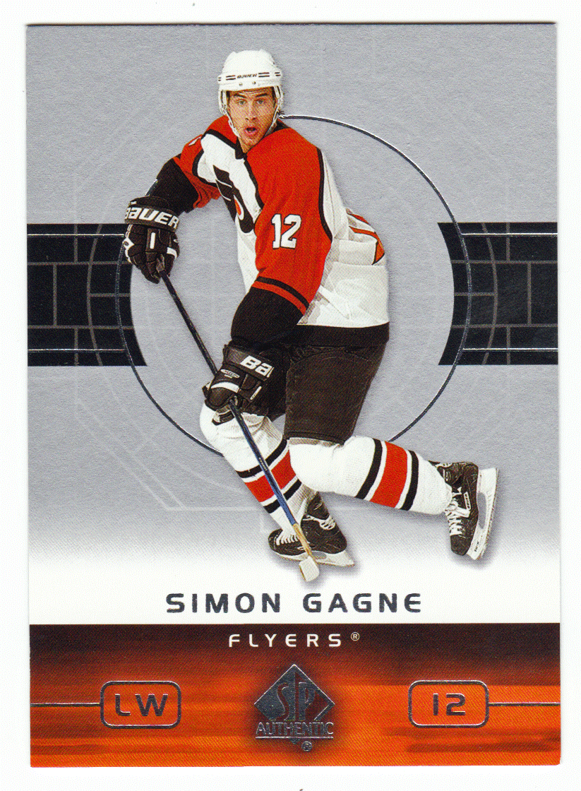 Simon Gagne - Philadelphia Flyers (NHL Hockey Card) 2002-03 Upper Deck SP Authentic # 67 Mint