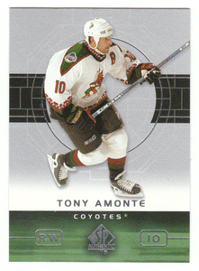 Tony Amonte - Phoenix Coyotes (NHL Hockey Card) 2002-03 Upper Deck SP Authentic # 70 Mint