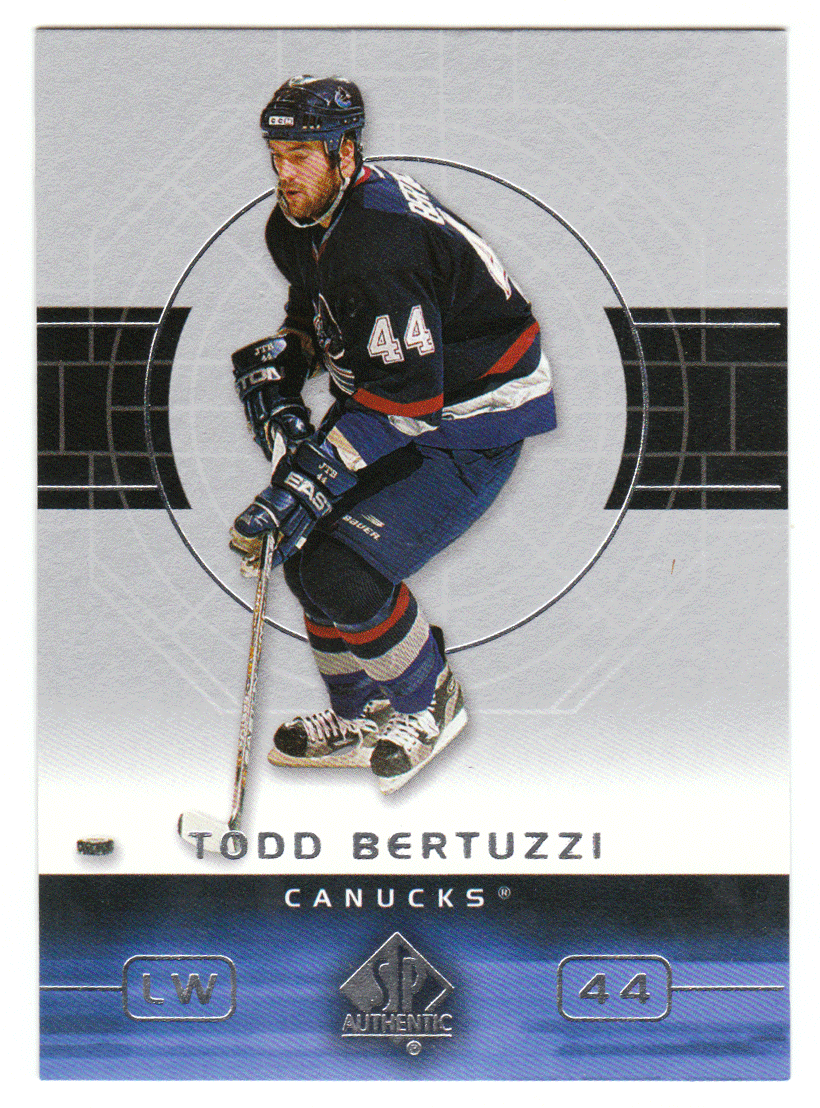 Todd Bertuzzi - Vancouver Canucks (NHL Hockey Card) 2002-03 Upper Deck SP Authentic # 87 Mint