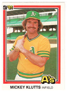 Mickey Klutts - Oakland Athletics (MLB Baseball Card) 1981 Donruss # 110 NM/MT