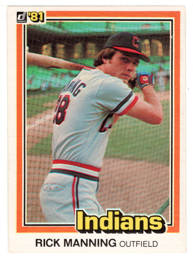 Rick Manning - Cleveland Indians (MLB Baseball Card) 1981 Donruss