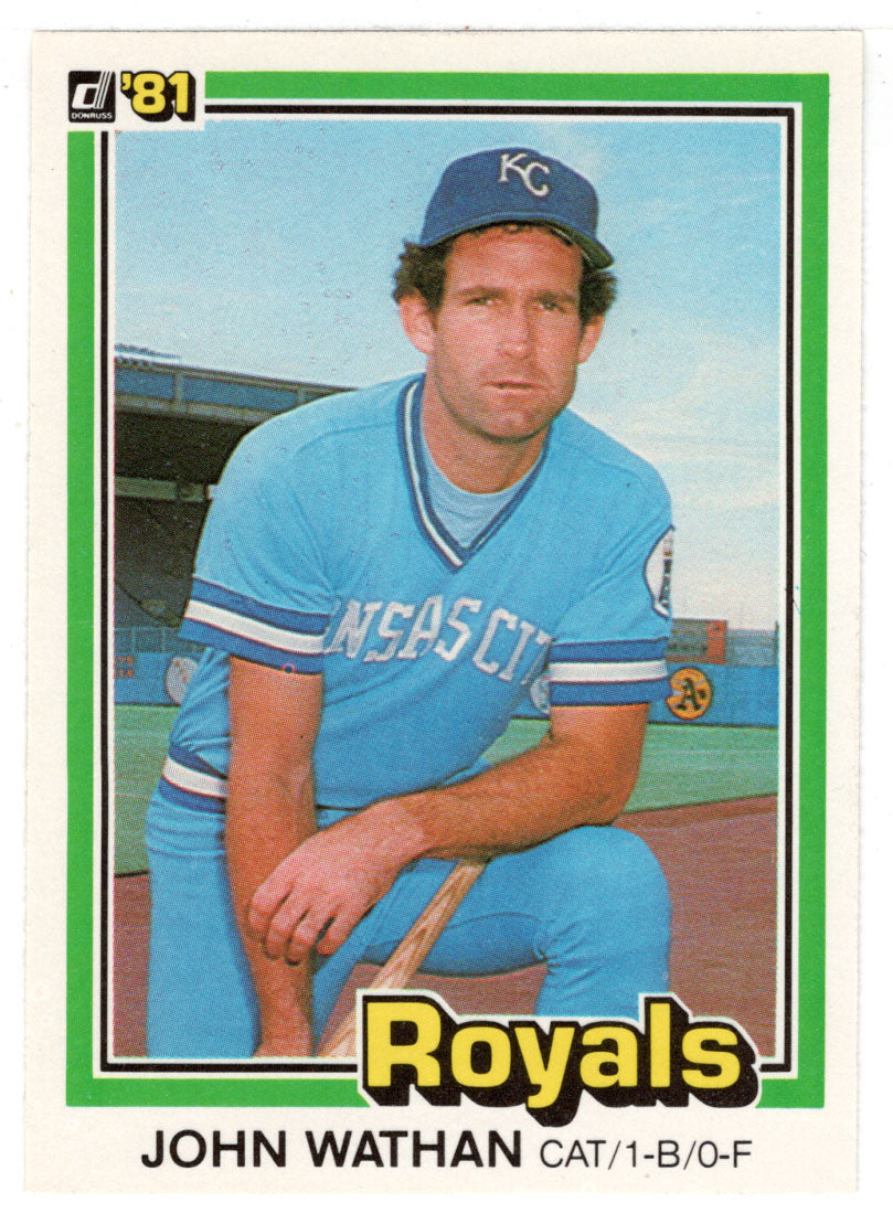 John Wathan - Kansas City Royals (MLB Baseball Card) 1981 Donruss # 221 NM/MT