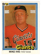 Mike Ivie - San Francisco Giants (MLB Baseball Card) 1981 Donruss # 312 NM/MT