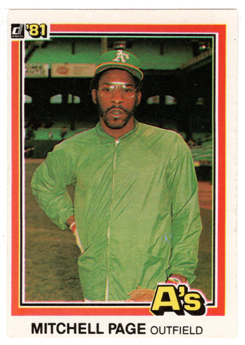 Mitchell Page - Oakland Athletics (MLB Baseball Card) 1981 Donruss # 480 NM/MT