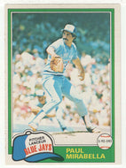 Paul Mirabella - Toronto Blue Jays (MLB Baseball Card) 1981 O-Pee-Chee # 11 NM