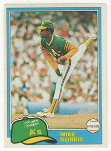 Mike Norris - Oakland Athletics (MLB Baseball Card) 1981 O-Pee-Chee # 55 NM