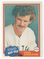 Dave Stapleton - Boston Red Sox (MLB Baseball Card) 1981 O-Pee-Chee # 81 NM