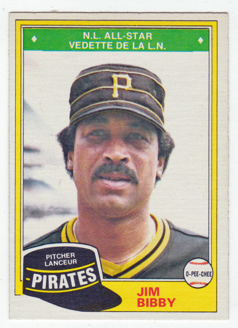 Jim Bibby - Pittsburgh Pirates (MLB Baseball Card) 1981 O-Pee-Chee # 93 NM