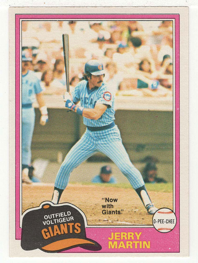 Jerry Martin - San Francisco Giants (MLB Baseball Card) 1981 O-Pee-Chee # 103 NM
