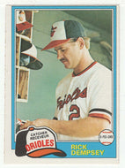 Rick Dempsey - Baltimore Orioles (MLB Baseball Card) 1981 O-Pee-Chee # 132 NM