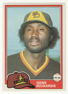Gene Richards - San Diego Padres (MLB Baseball Card) 1981 O-Pee-Chee # 171 NM