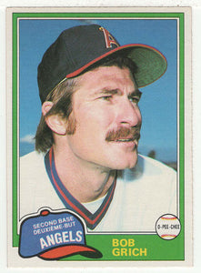 Bob Grich - California Angels (MLB Baseball Card) 1981 O-Pee-Chee # 182 NM
