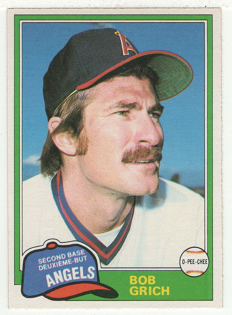 Bob Grich - California Angels (MLB Baseball Card) 1981 O-Pee-Chee # 182 NM