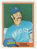 Dennis Leonard - Kansas City Royals (MLB Baseball Card) 1981 O-Pee-Chee # 185 NM