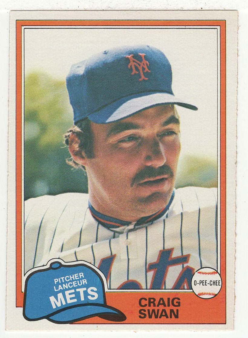 Craig Swan - New York Mets (MLB Baseball Card) 1981 O-Pee-Chee # 189 NM
