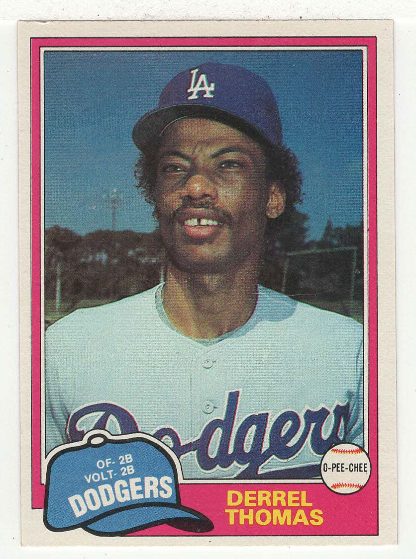 Derrel Thomas - Los Angeles Dodgers (MLB Baseball Card) 1981 O-Pee-Chee # 211 NM