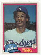 Derrel Thomas - Los Angeles Dodgers (MLB Baseball Card) 1981 O-Pee-Chee # 211 NM