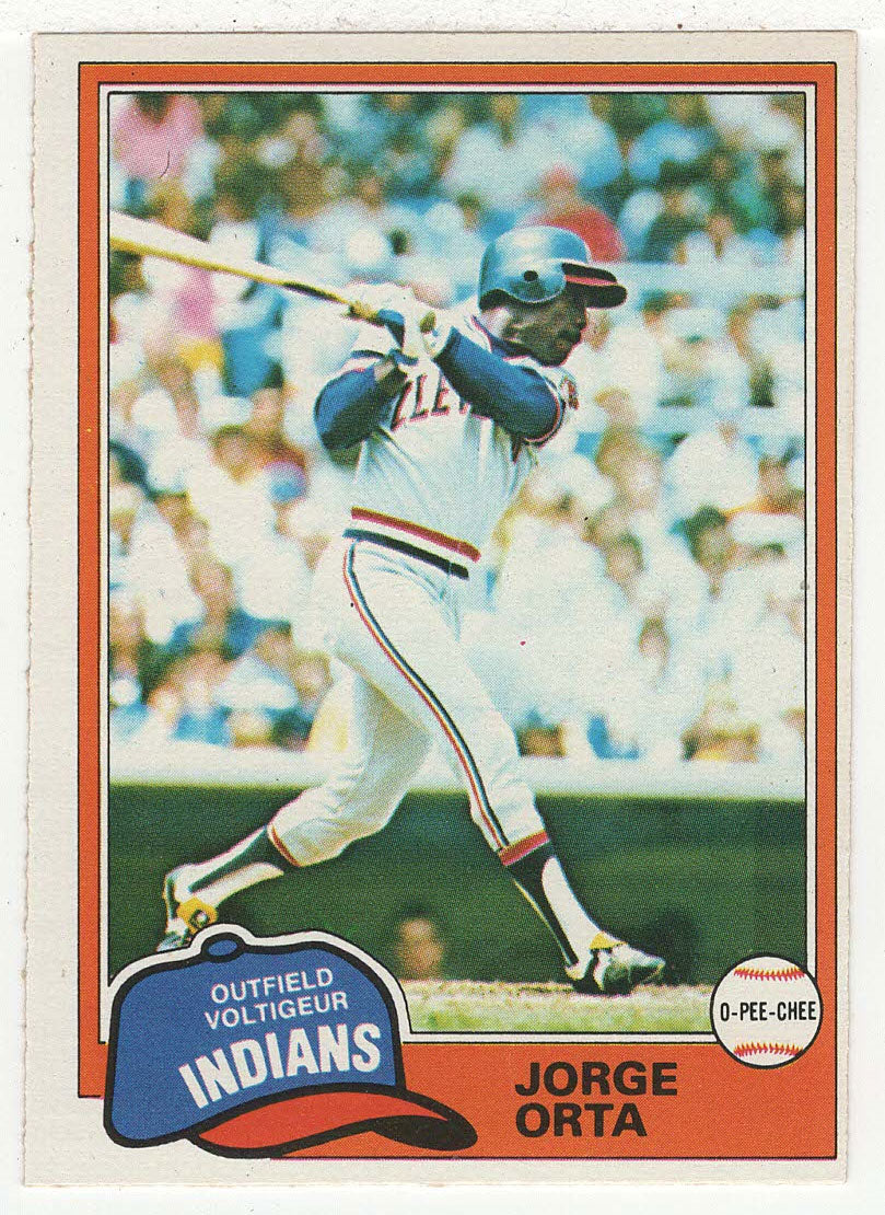 Jorge Orta - Cleveland Indians (MLB Baseball Card) 1981 O-Pee-Chee # 222 NM